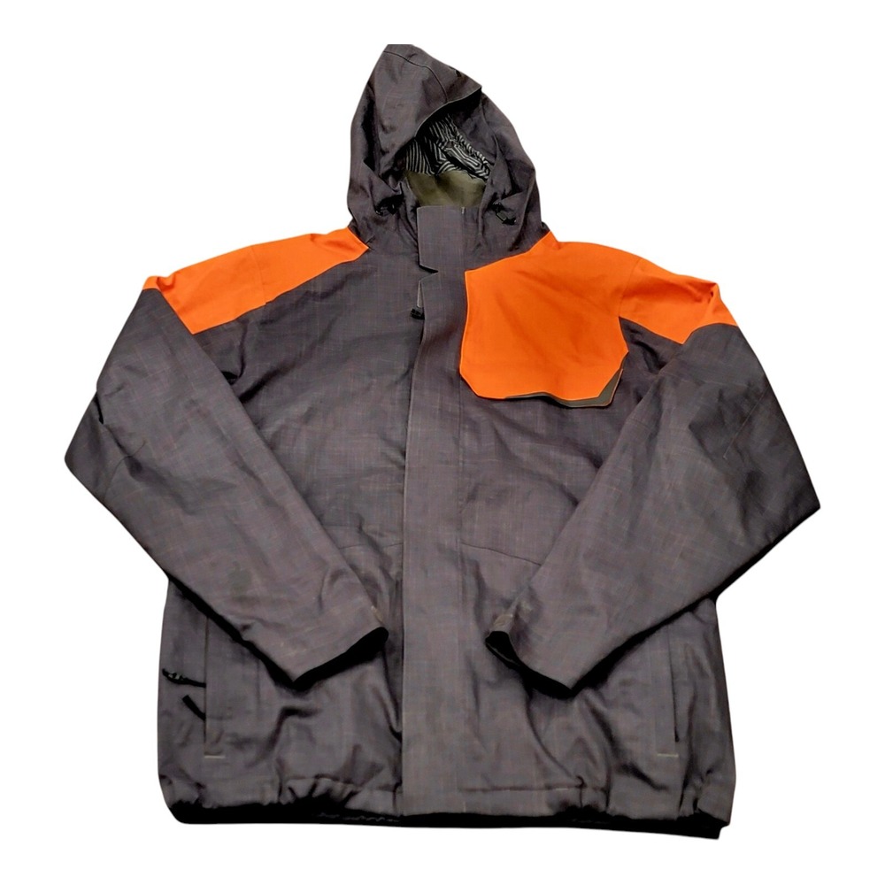 Under Armour Coldgear Infrared Tripper 3 in 1 Jacket Gray Orange Mens L 1239522